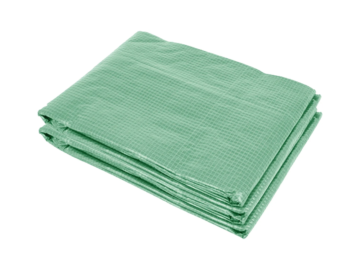 Bâche de remplacement pour serre tunnel, PE anti-UV, étanche, avec 6 fenêtres et porte enroulable, vert (300x300x200cm)
