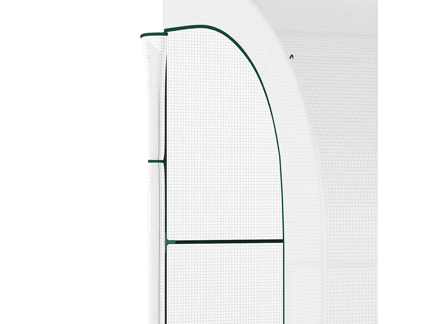 Serra da giardino con ripiani, copertura in plastica resistente, struttura in acciaio, bianca (300x150x213 cm)