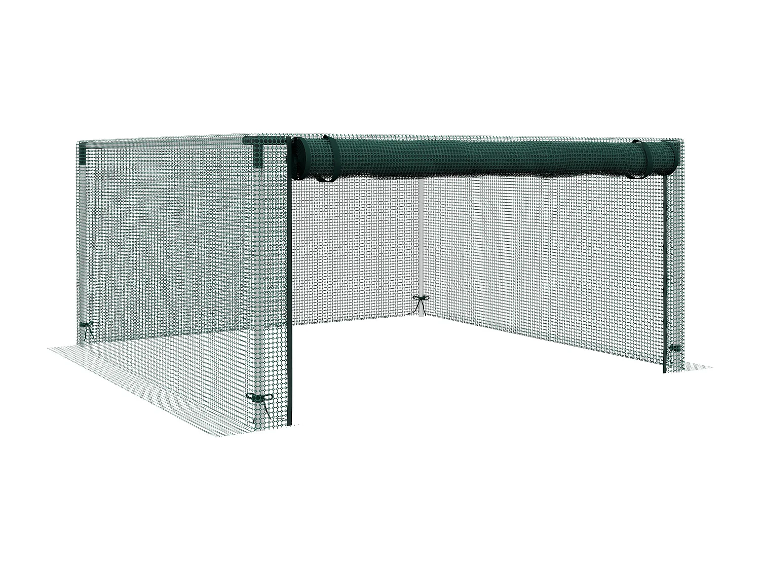 Insectennet met ritssluiting, staal, groen, (125x125x62,5 cm)
