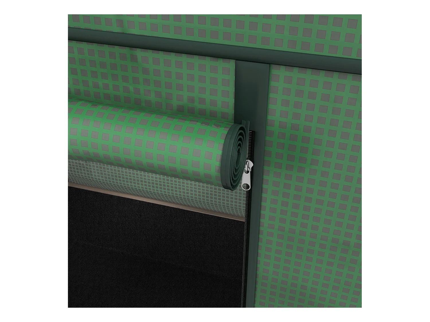 Bac potager surélevé avec serre, bois naturel et tissu, vert (86x60x165cm)