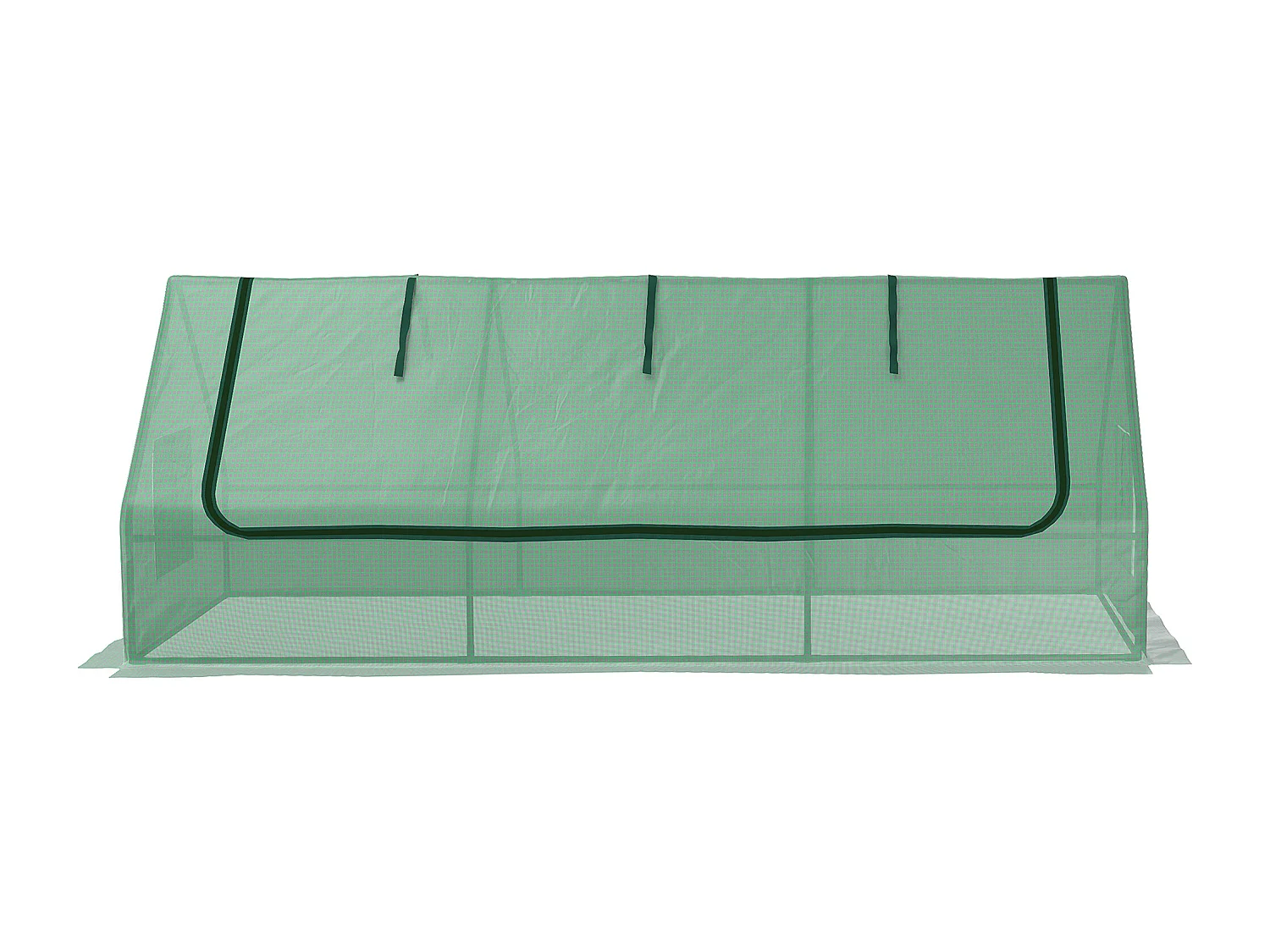 Mini kas met gaasramen, UV-bestendig, PE, groen (240x90x90 cm)