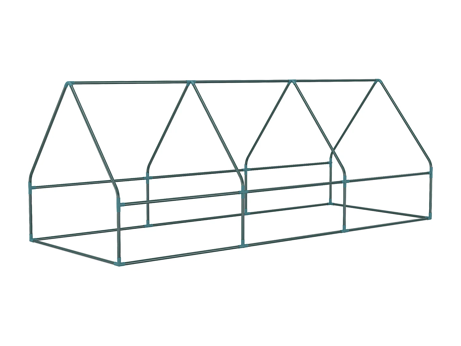 Mini kas met gaasramen, UV-bestendig, PE, groen (240x90x90 cm)