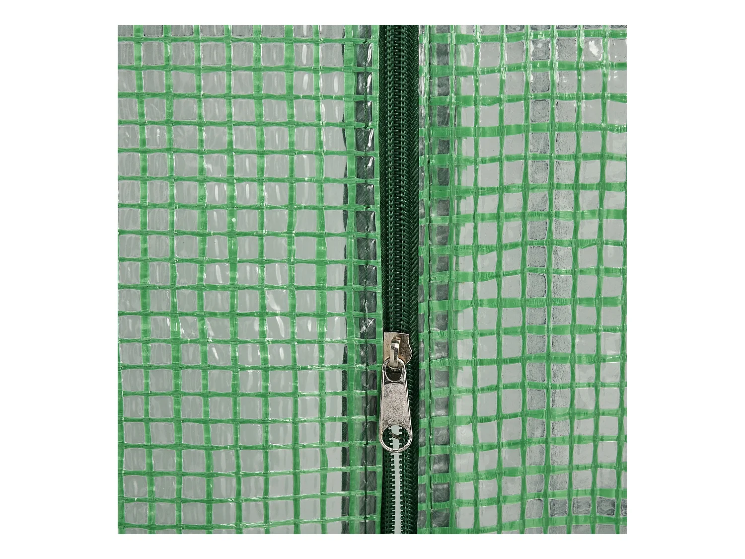 Tuinkas met planken, gemaakt van staal en PE, met deur, groen (500x200x205 cm)