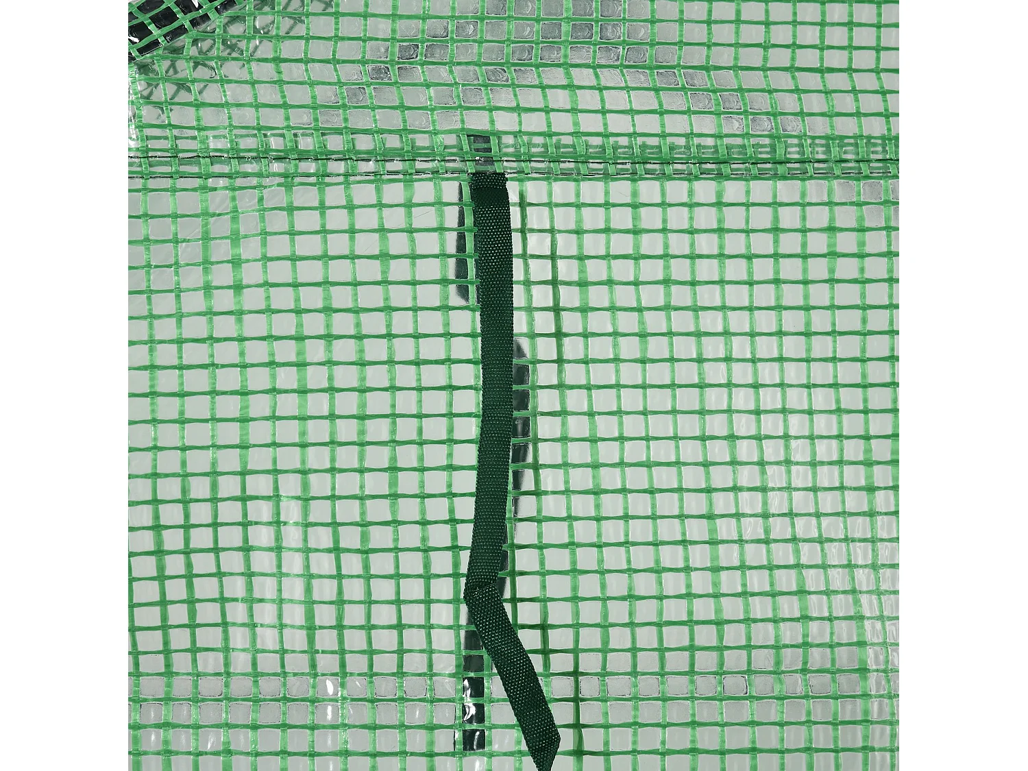 Serre de jardin avec étagères, en acier et PE, avec porte, verte (500x200x205 cm)