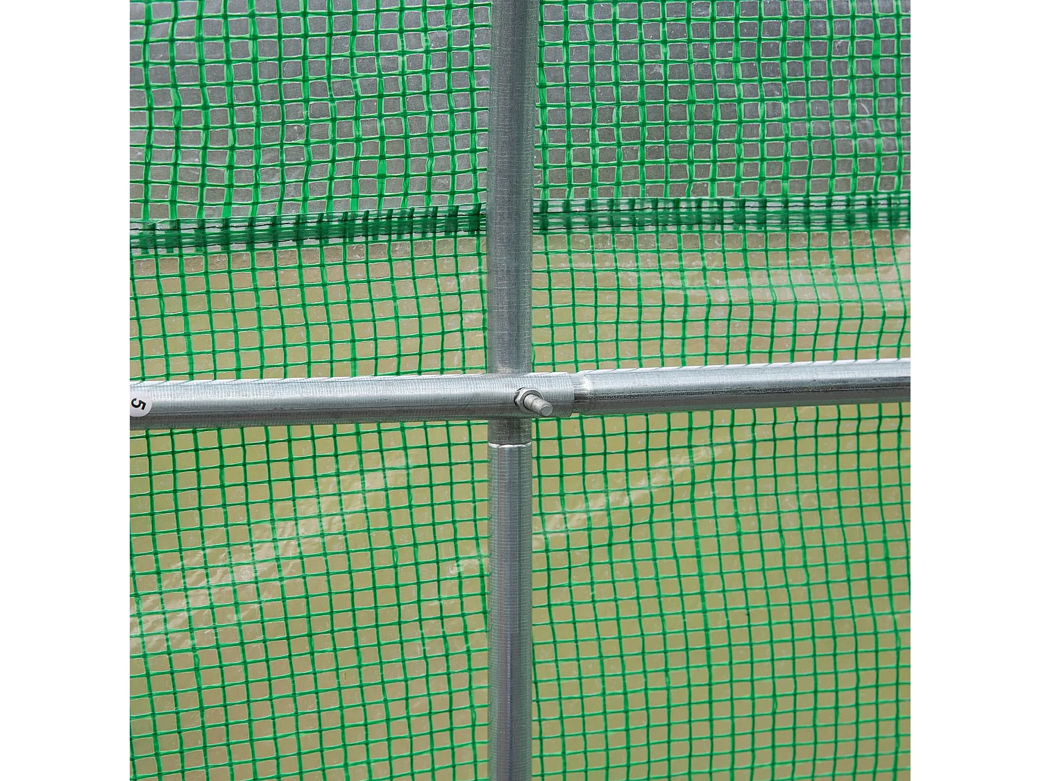 Tuinkas, schuin dak, uv-bestendig kunststof, metalen frame, 350x300x200 cm