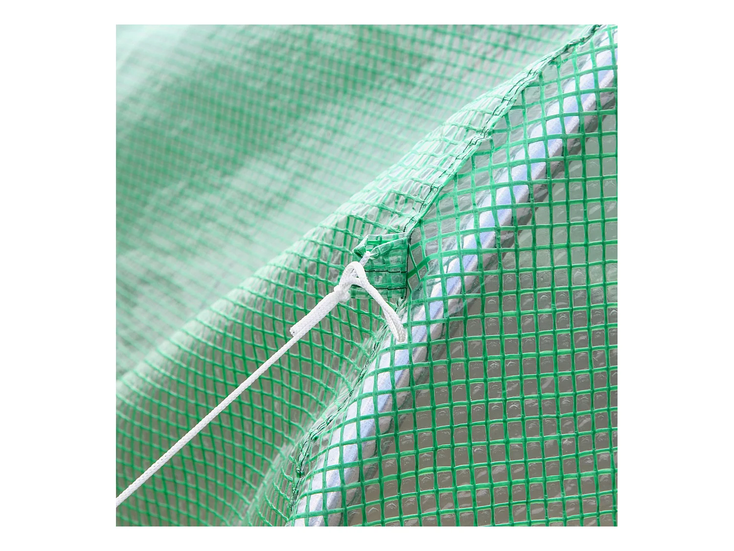 Tunnelkas met ramen, stalen constructie, UV-bescherming, 350x200x200 cm, groen