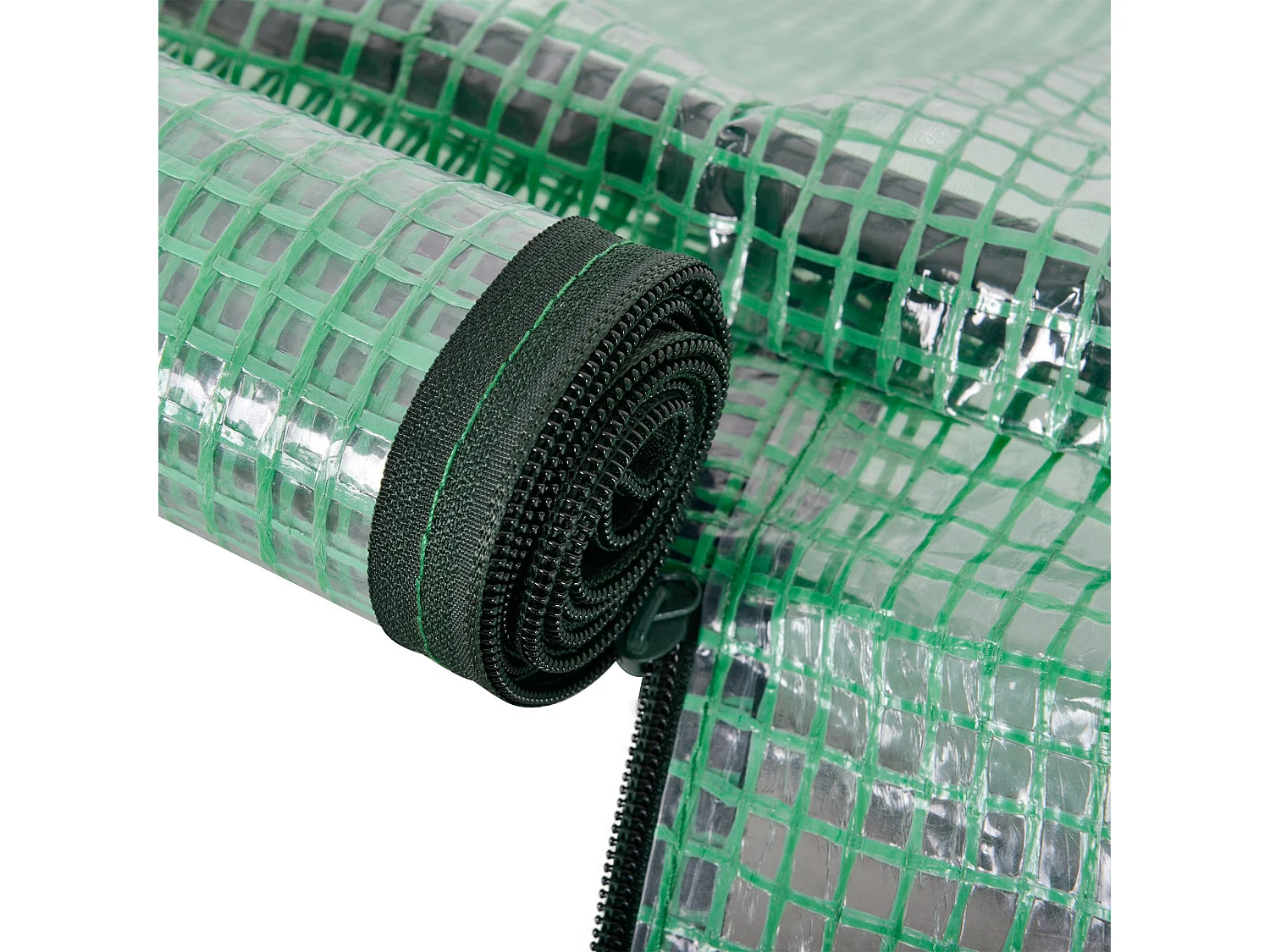 Winterbestendige tomatenkas, stalen frame, waterdicht groen kunststof zeil met oprolbaar raam (200x100x80cm)