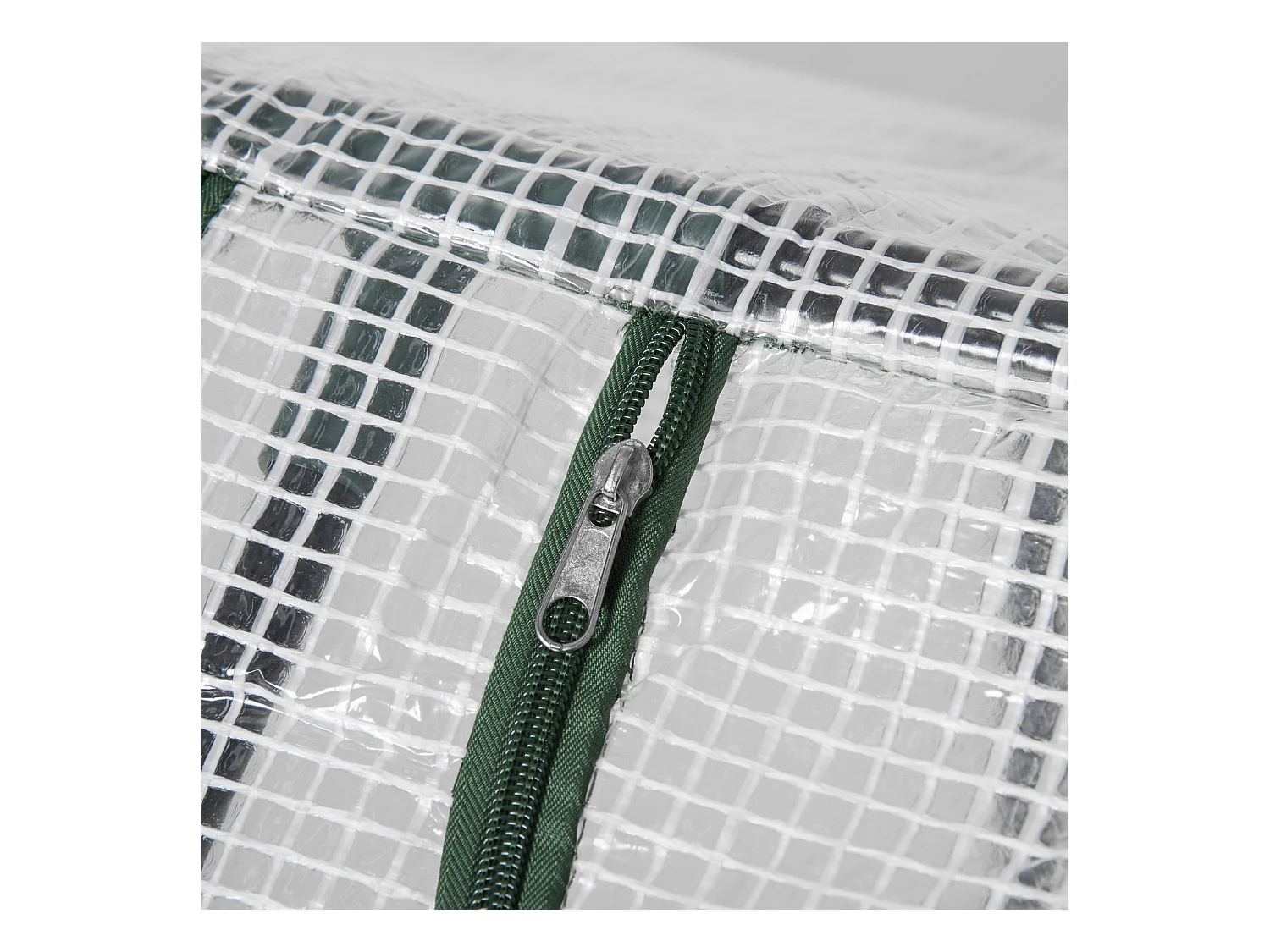 Serre de jardin en film avec fenêtre, PE, structure en acier, blanche (120x60x60 cm)