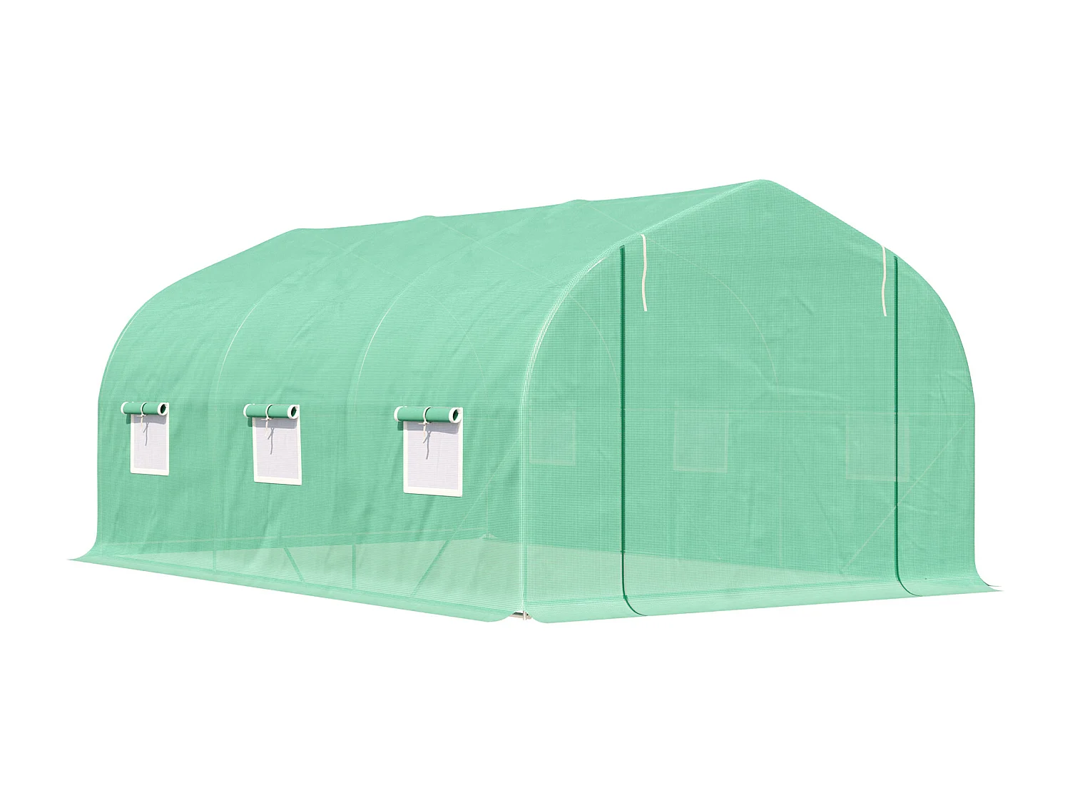 Kas, zadeldak, polyethyleen, groen (450x300x205 cm)