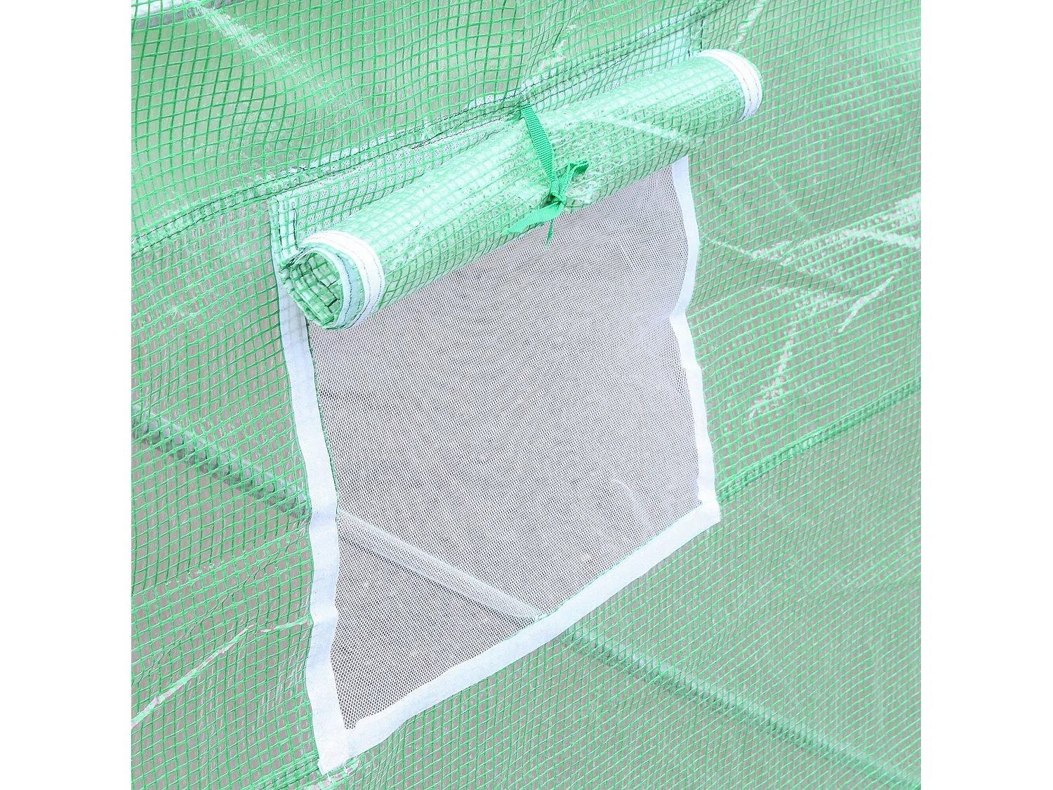 Kas, zadeldak, polyethyleen, groen (450x300x205 cm)