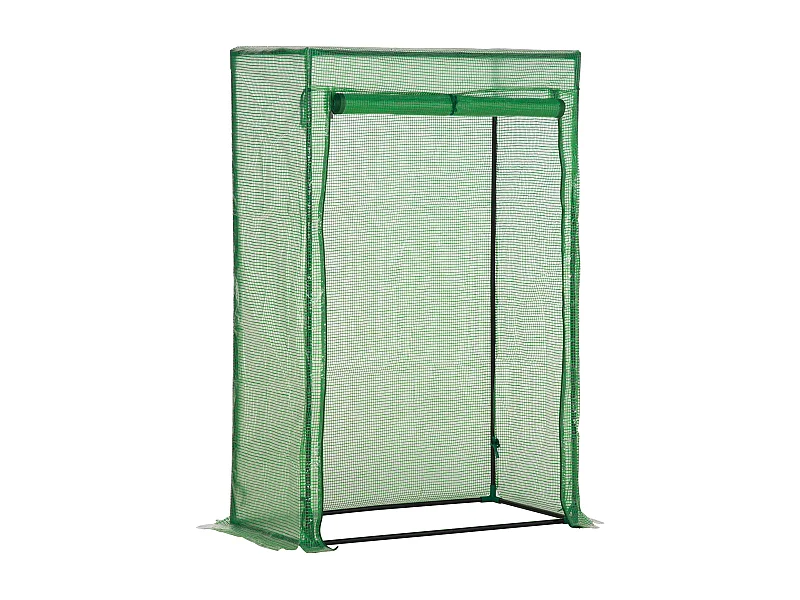 Serre de Jardin avec Porte enroulable, en Plastique et Acier, Vert (100x50x150 cm)