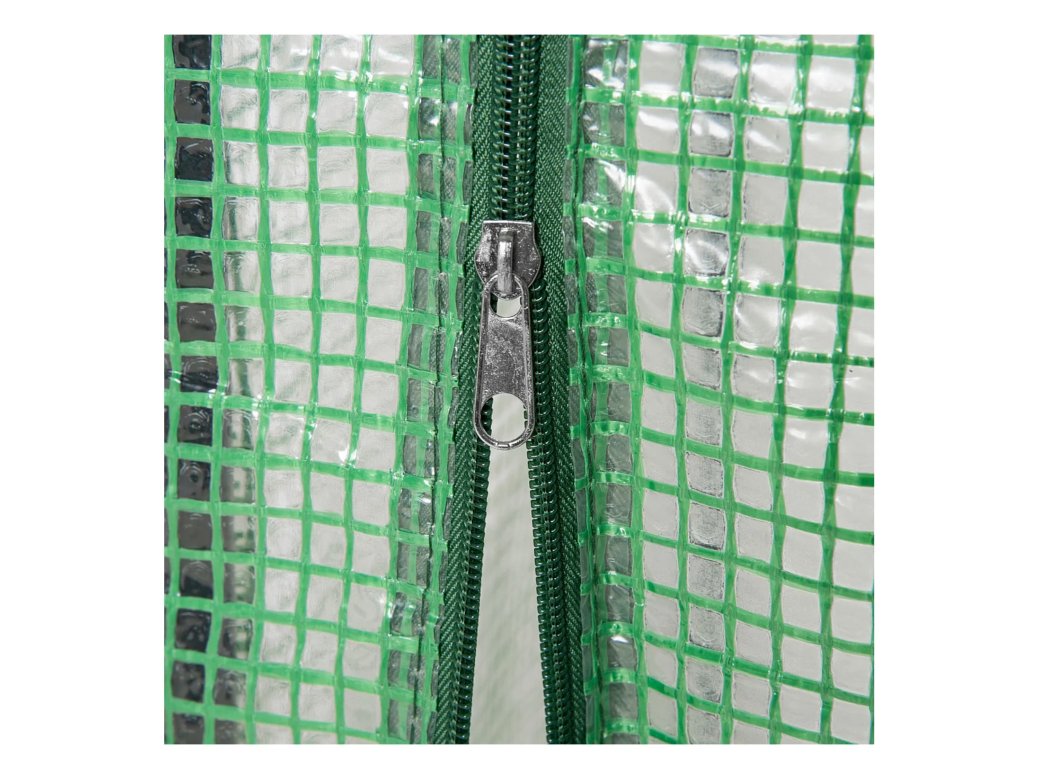 Tuinkas met roldeur, kunststof en staal, groen (100x50x150 cm)