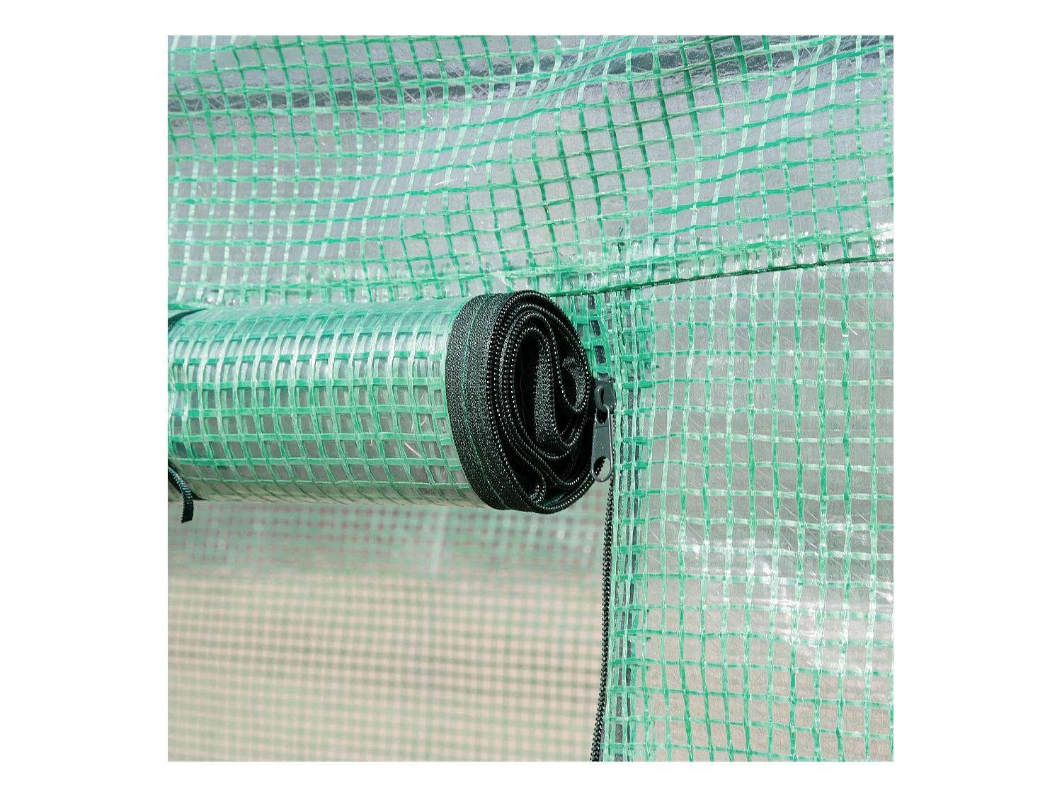 Serre tunnel 2,95x2x2m, avec 6 fenêtres, protection UV, acier, vert (295x200x200 cm)