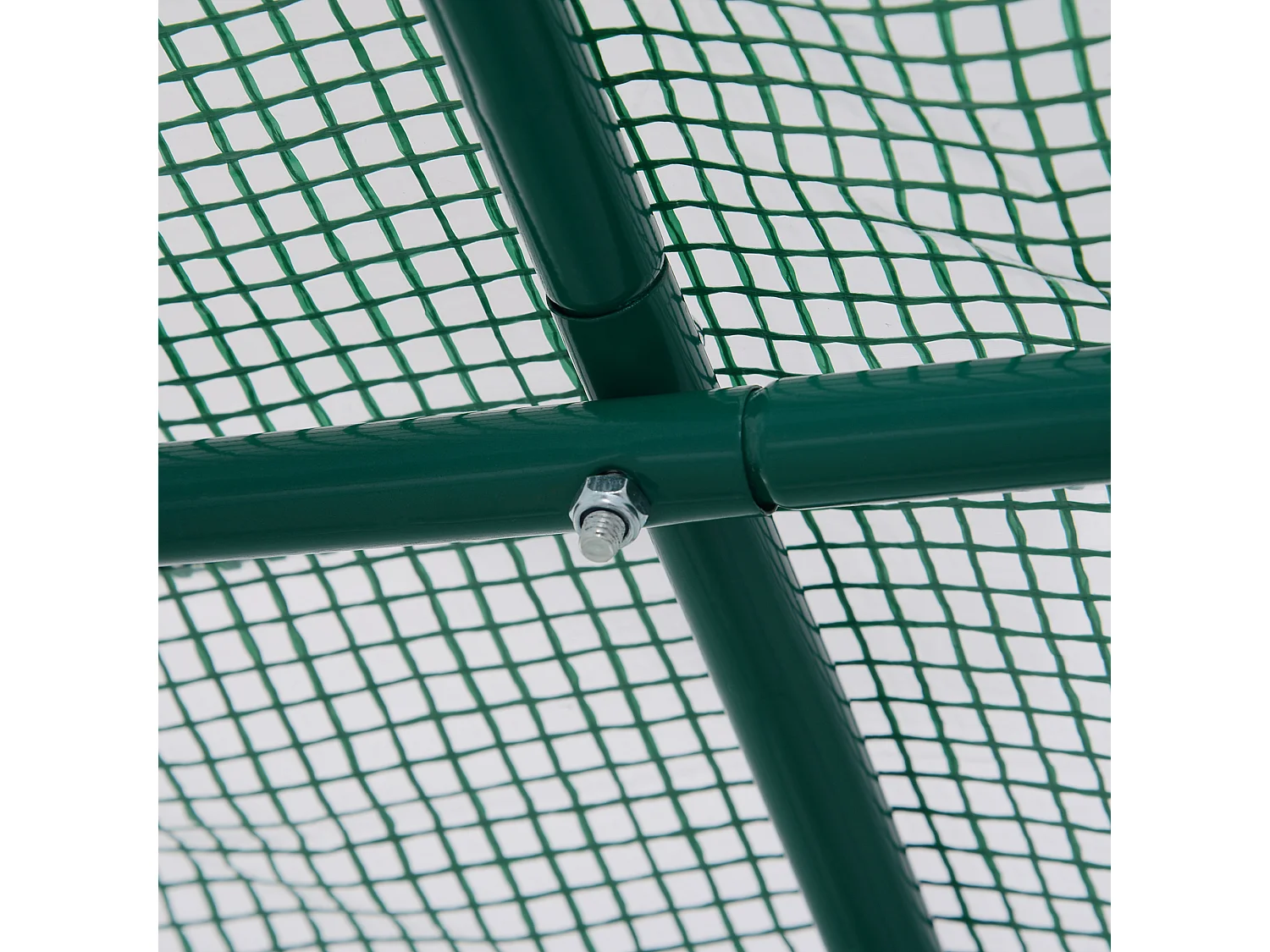 Serre Tunnel avec Fenêtres, Structure en Acier, Protection UV, 245x200x198 cm, Verte