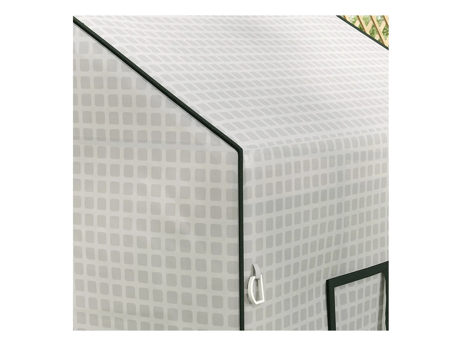 Vervangende kashoes, versterkt PE met UV-bescherming, roldeur, zijraam, wit (140x73x190cm)