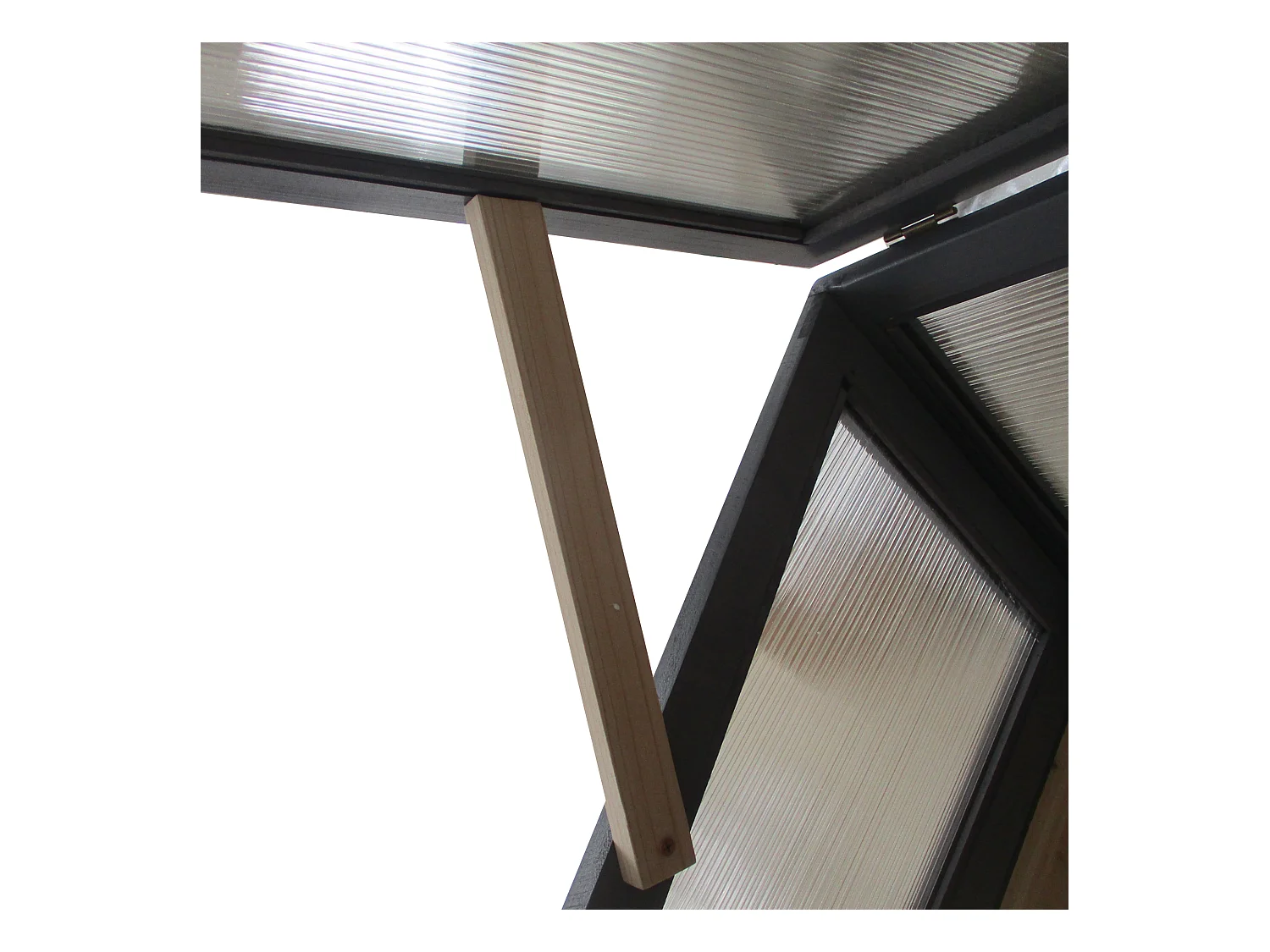 Jardinière surélevée avec serre intégrée, bois traité, polycarbonate gris (120x54x122cm)