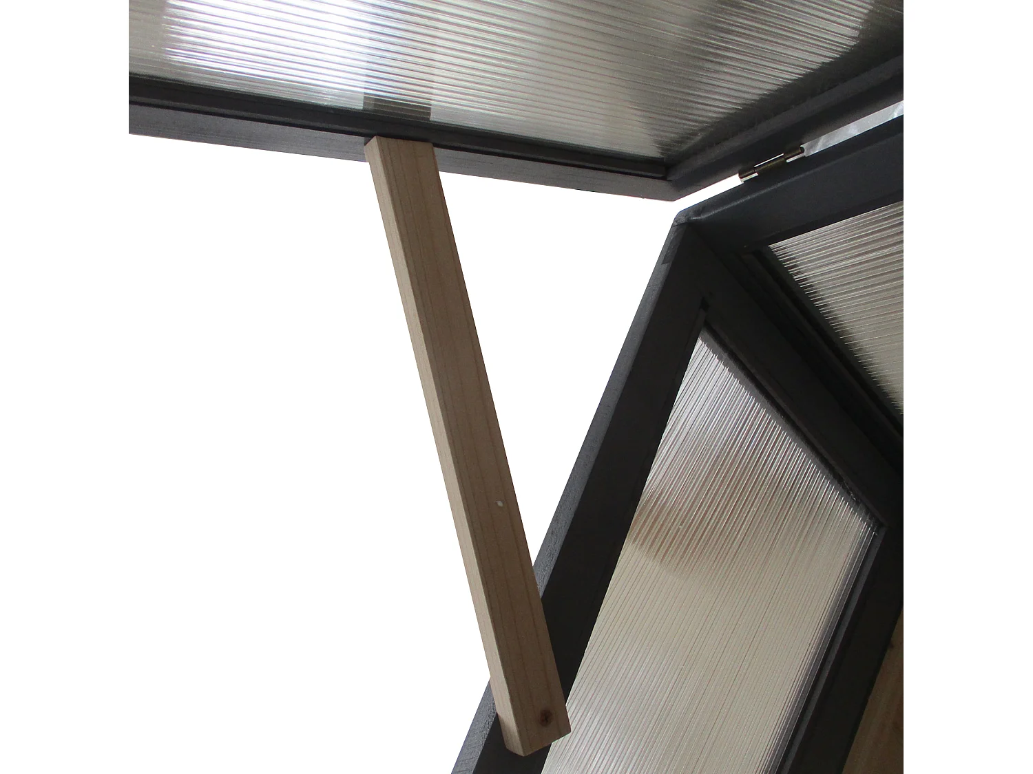 Jardinière surélevée avec serre intégrée, bois traité, polycarbonate gris (120x54x122cm)