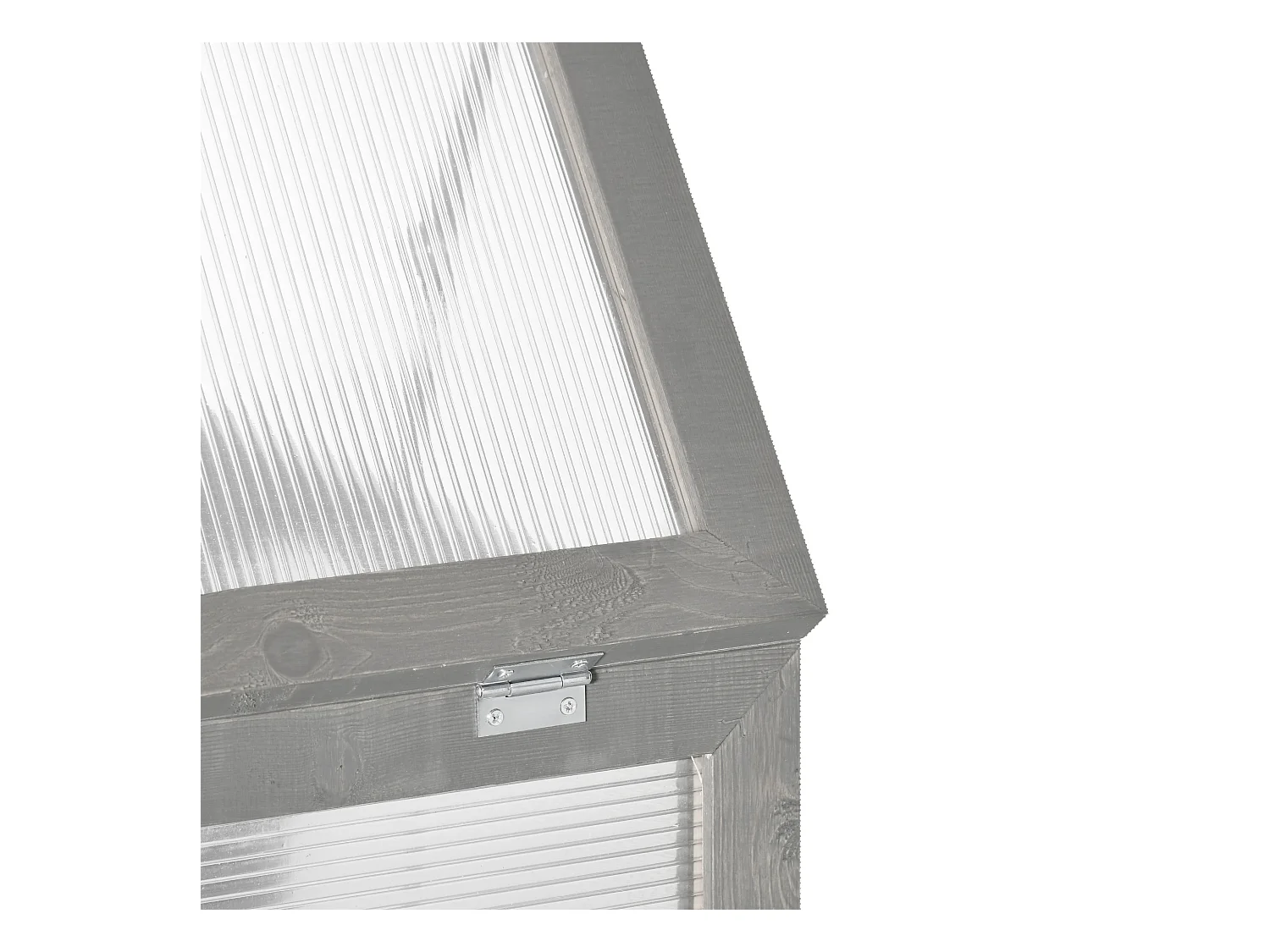 Serre de jardin avec 3 étagères, bois et polycarbonate, gris foncé (58x44x78 cm)