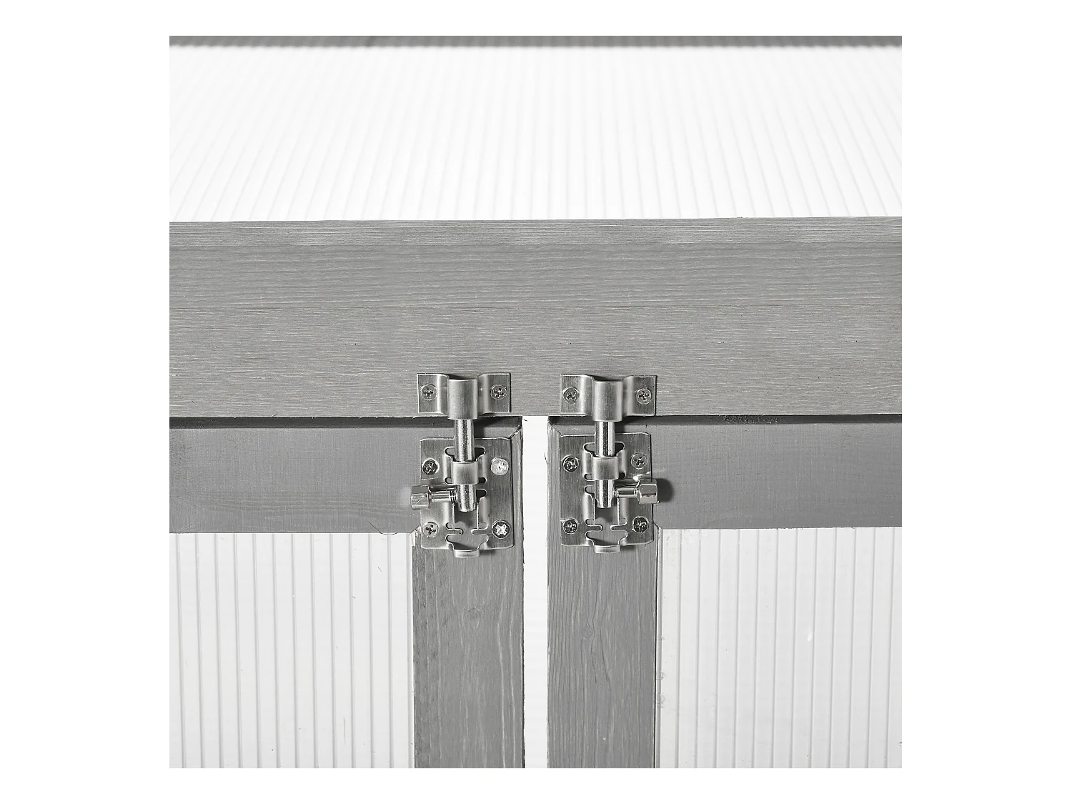 Serre de jardin avec 3 étagères, bois et polycarbonate, gris foncé (58x44x78 cm)