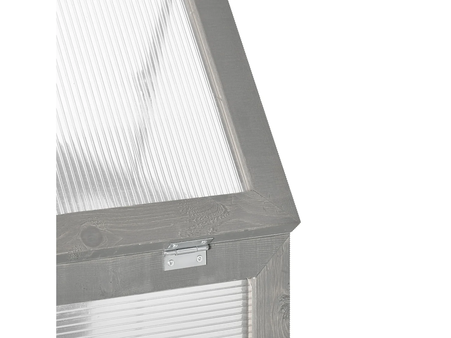 Serre de jardin avec 3 étagères, bois et polycarbonate, gris foncé (58x44x78 cm)