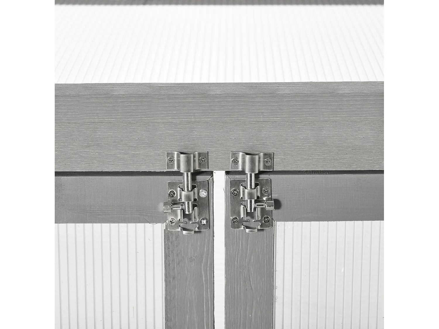 Serre de jardin avec 3 étagères, bois et polycarbonate, gris foncé (58x44x78 cm)