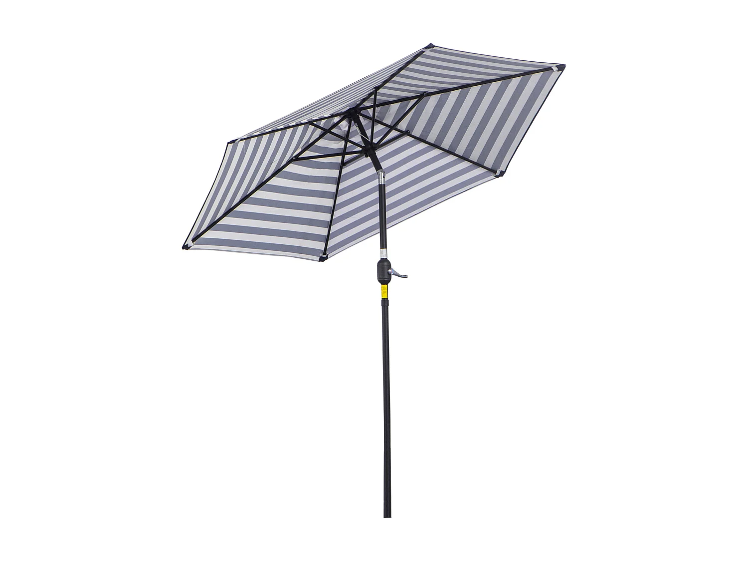 Tuinparasol met metalen frame, blauwe strepen, Ø230x216 cm, voor buitengebruik (230x230x216 cm)