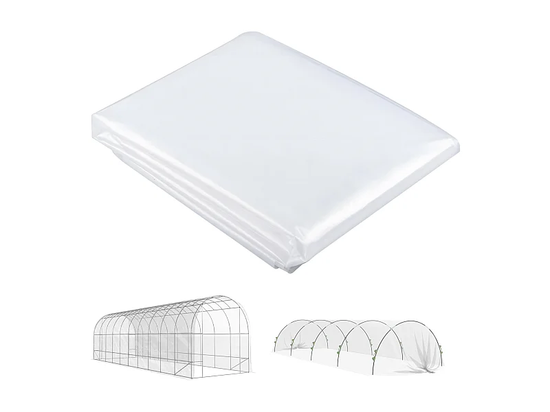 8x10m dikke, heldere kasfolie met UV-bescherming en waterbestendig voor kweektunnels van kunststof (1000x800x1cm)