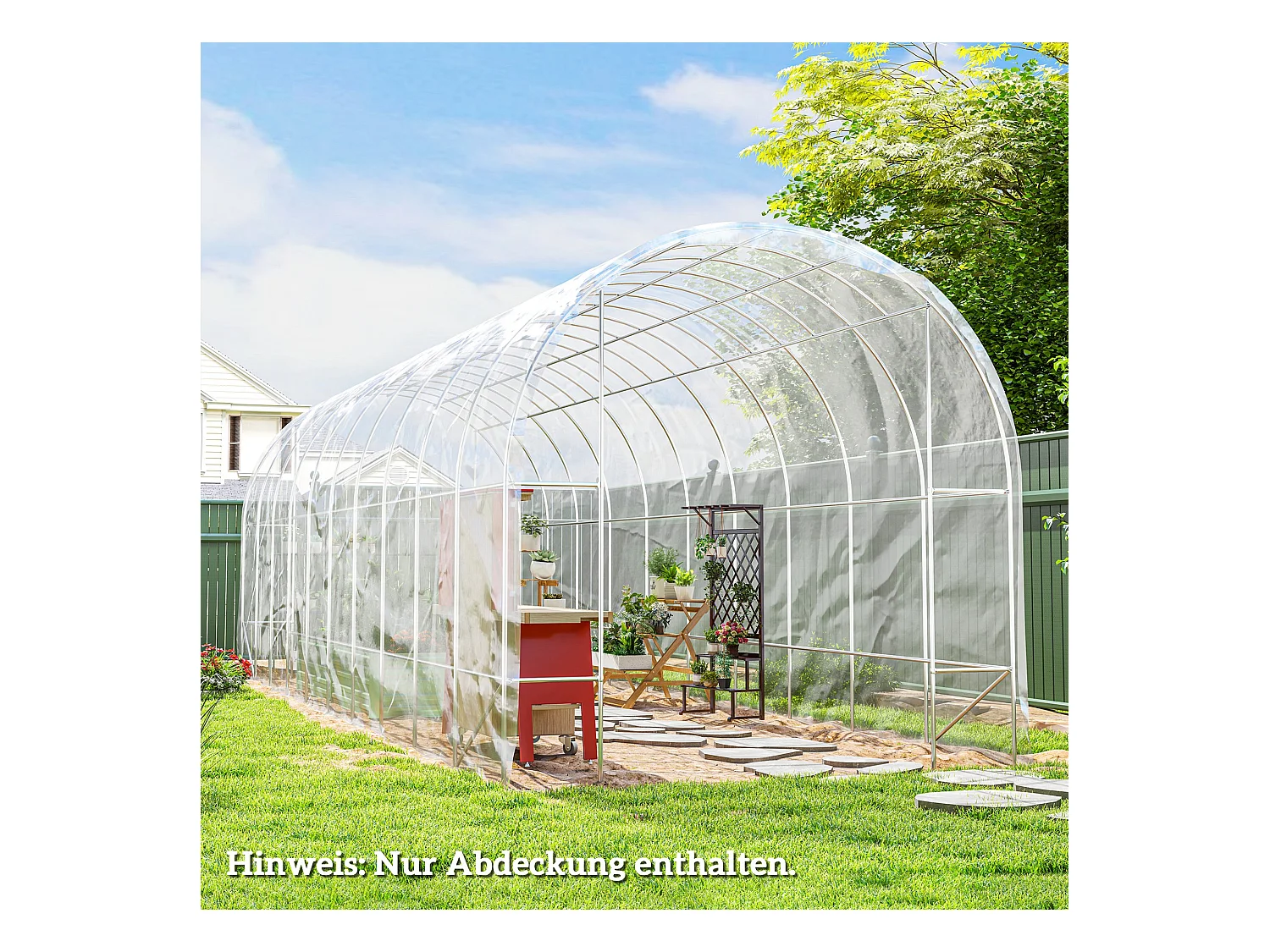 8x10m dikke, heldere kasfolie met UV-bescherming en waterbestendig voor kweektunnels van kunststof (1000x800x1cm)