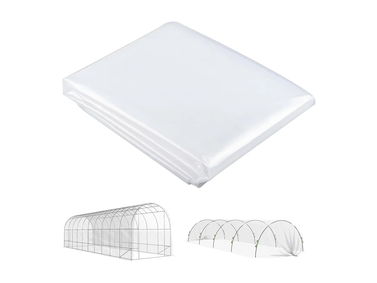 Film de serre transparent, épais, avec protection UV, résistant à l'eau, pour tunnel de culture, 8x10 m, plastique (1000x800x1 cm)