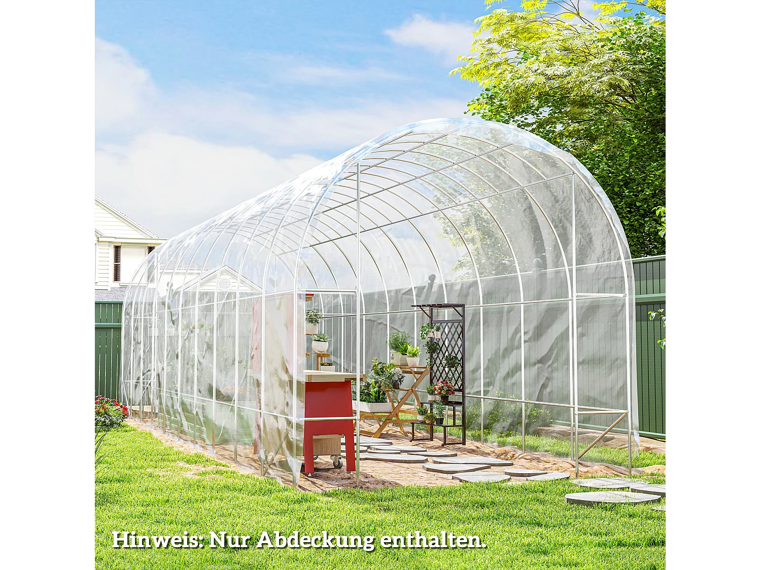 Film de serre transparent, épais, avec protection UV, résistant à l'eau, pour tunnel de culture, 8x10 m, plastique (1000x800x1 cm)