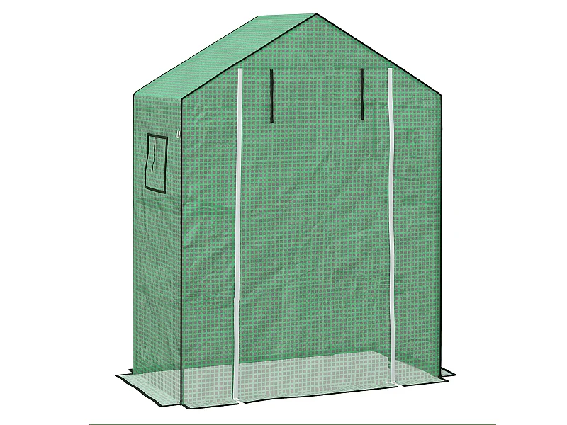 Lámina de recambio para invernadero, protección UV, puertas y ventanas enrollables, plástico, verde (140x73x190 cm)