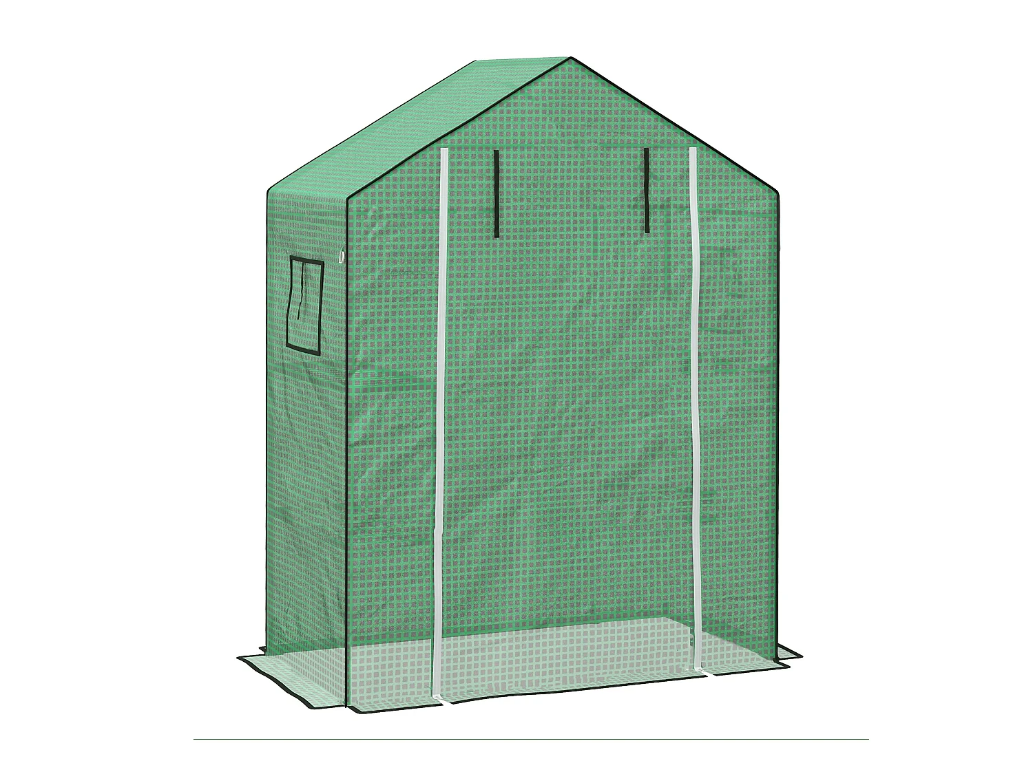 Lámina de recambio para invernadero, protección UV, puertas y ventanas enrollables, plástico, verde (140x73x190 cm)