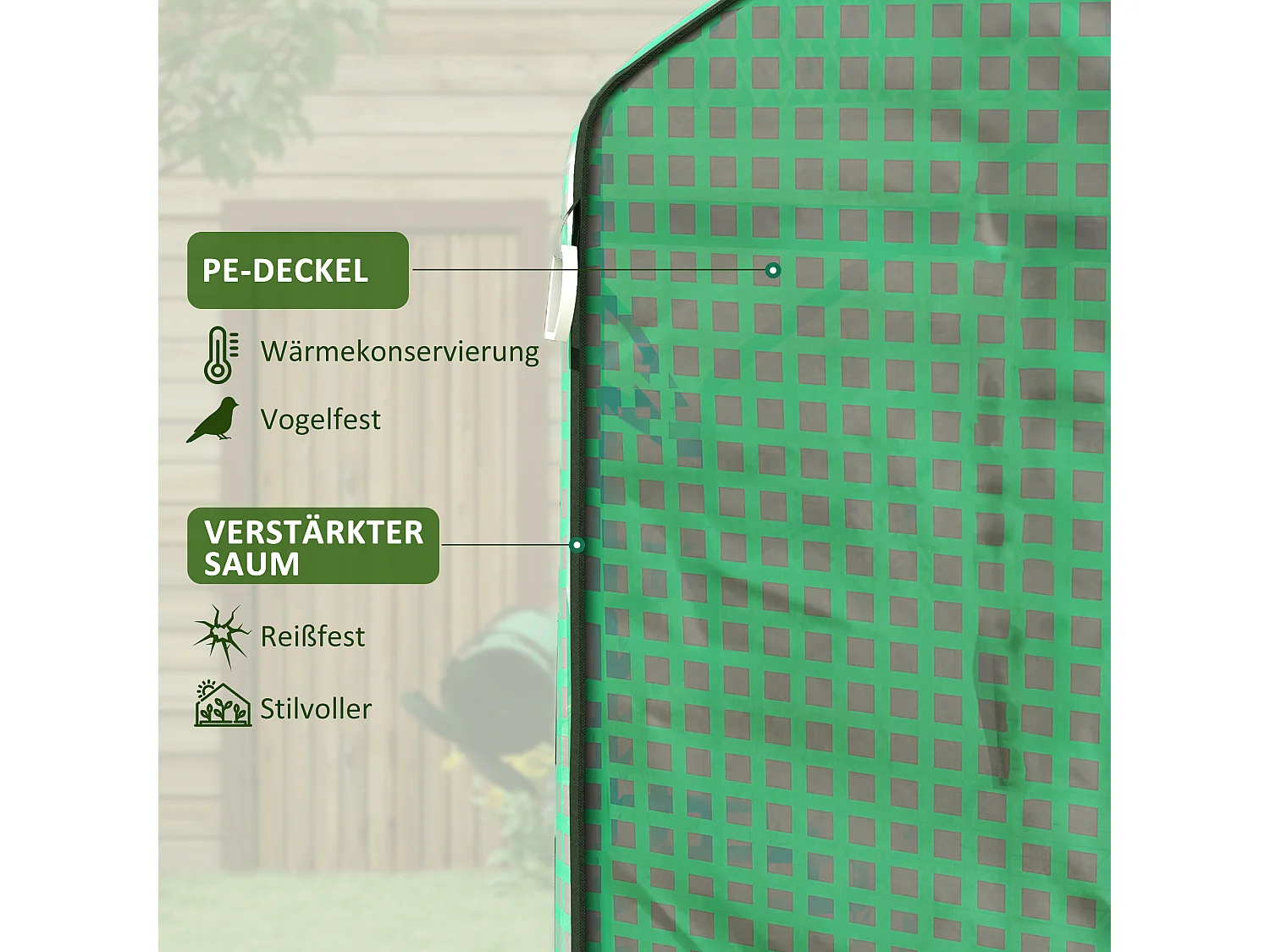 Film de remplacement pour serre, protection UV, porte roulante et fenêtres, plastique, vert (140x73x190 cm)