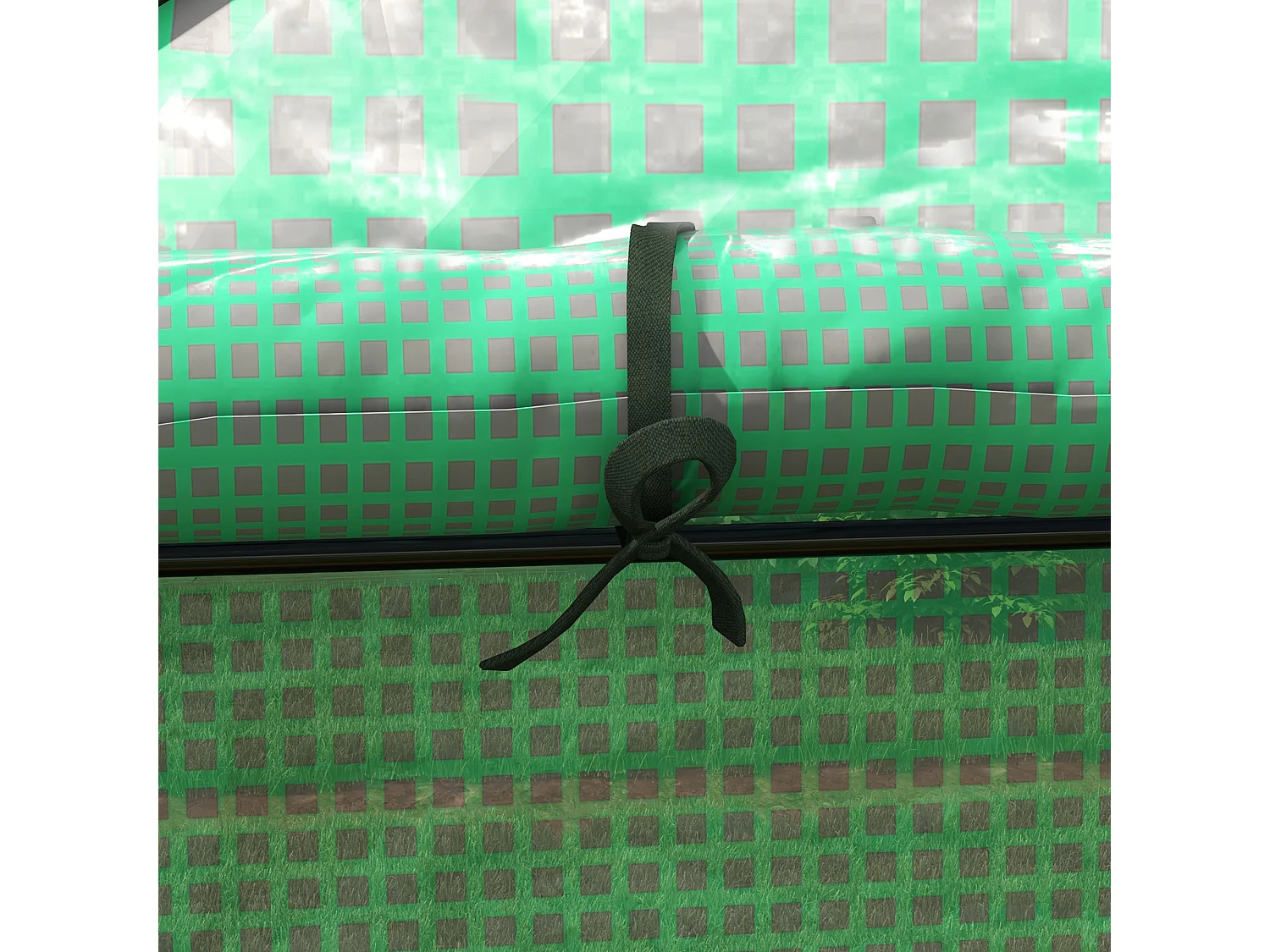 Film de remplacement pour serre, protection UV, porte roulante et fenêtres, plastique, vert (140x73x190 cm)