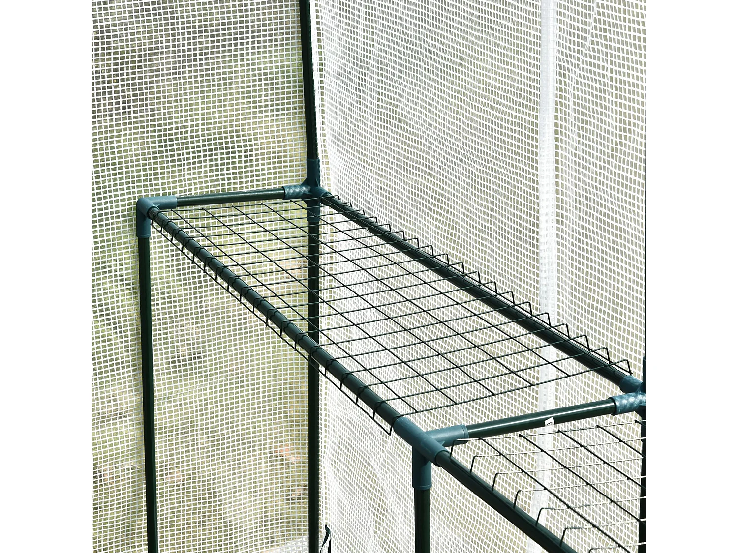 Serre de jardin, serre de culture avec 4 étagères, PE, blanc, 120x186x190 cm (120x186x190 cm)