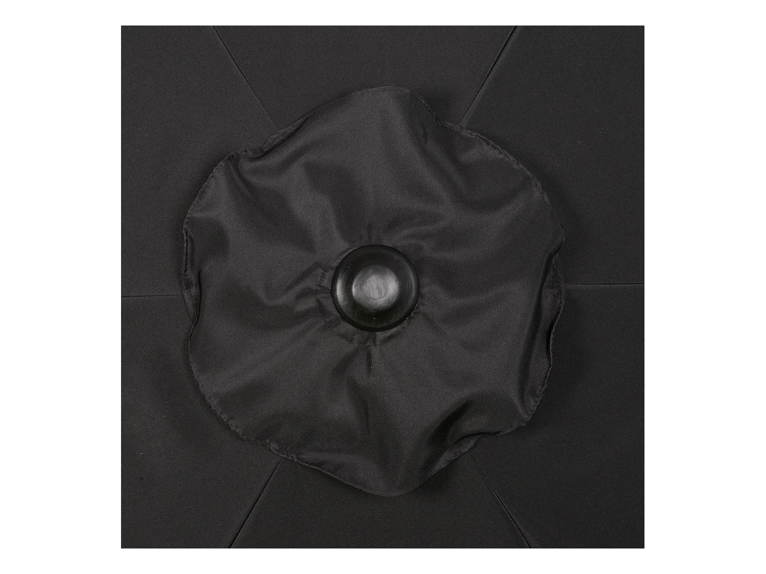 Achthoekige draaibare parasol met kantelfunctie, aluminium frame, zwart (Ø196x196x204 cm)