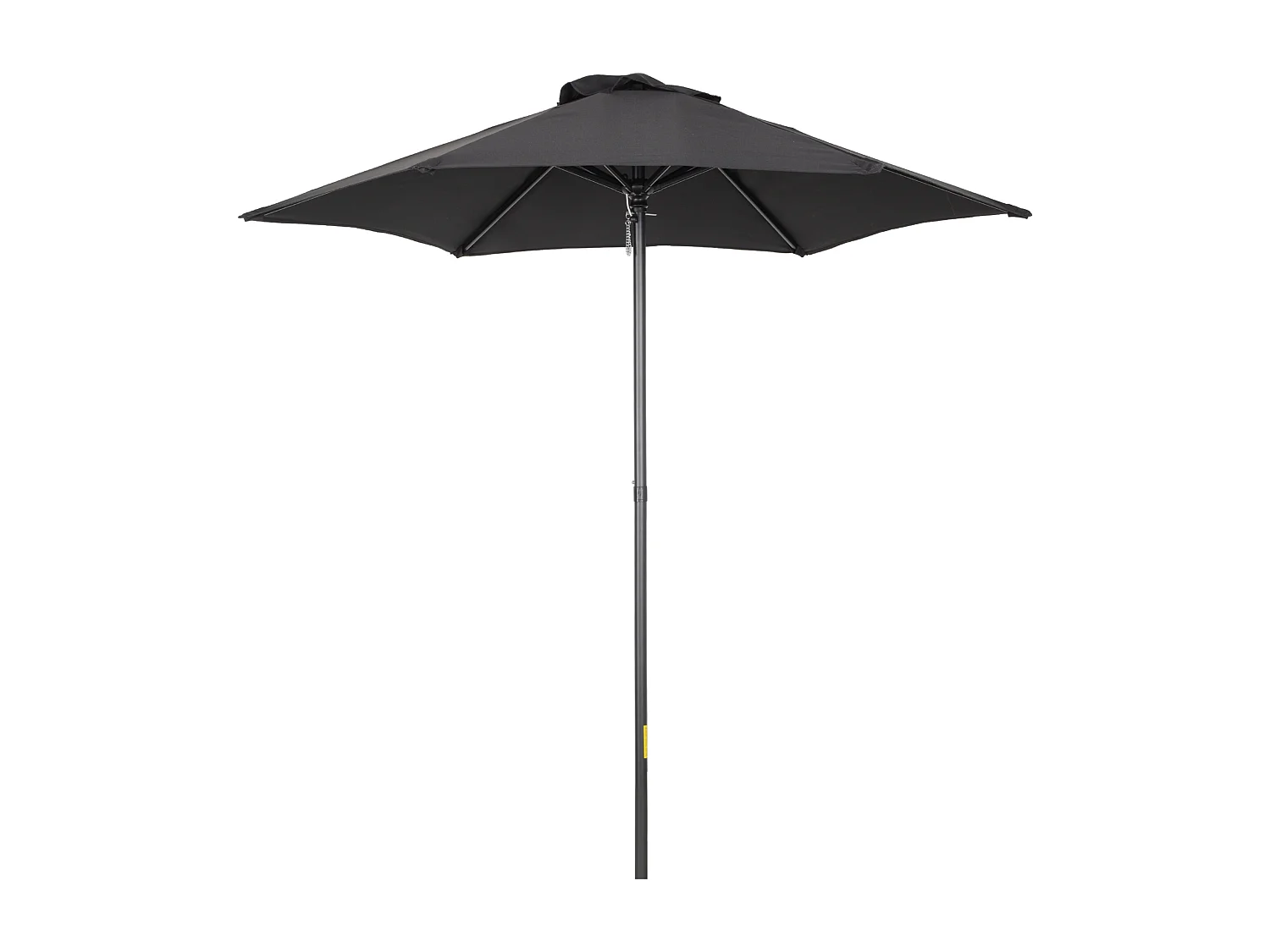 Achthoekige draaibare parasol met kantelfunctie, aluminium frame, zwart (Ø196x196x204 cm)