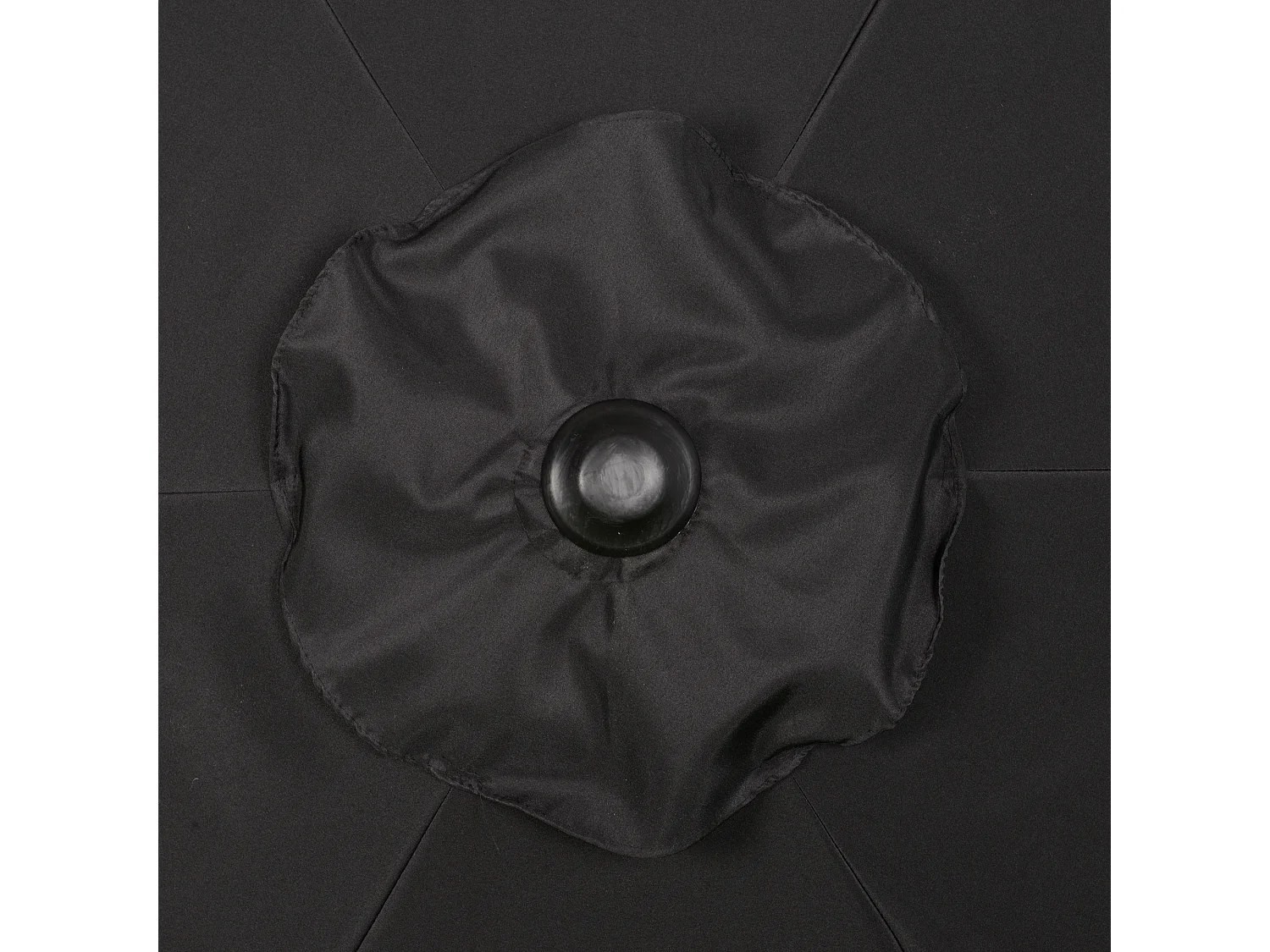 Achthoekige draaibare parasol met kantelfunctie, aluminium frame, zwart (Ø196x196x204 cm)