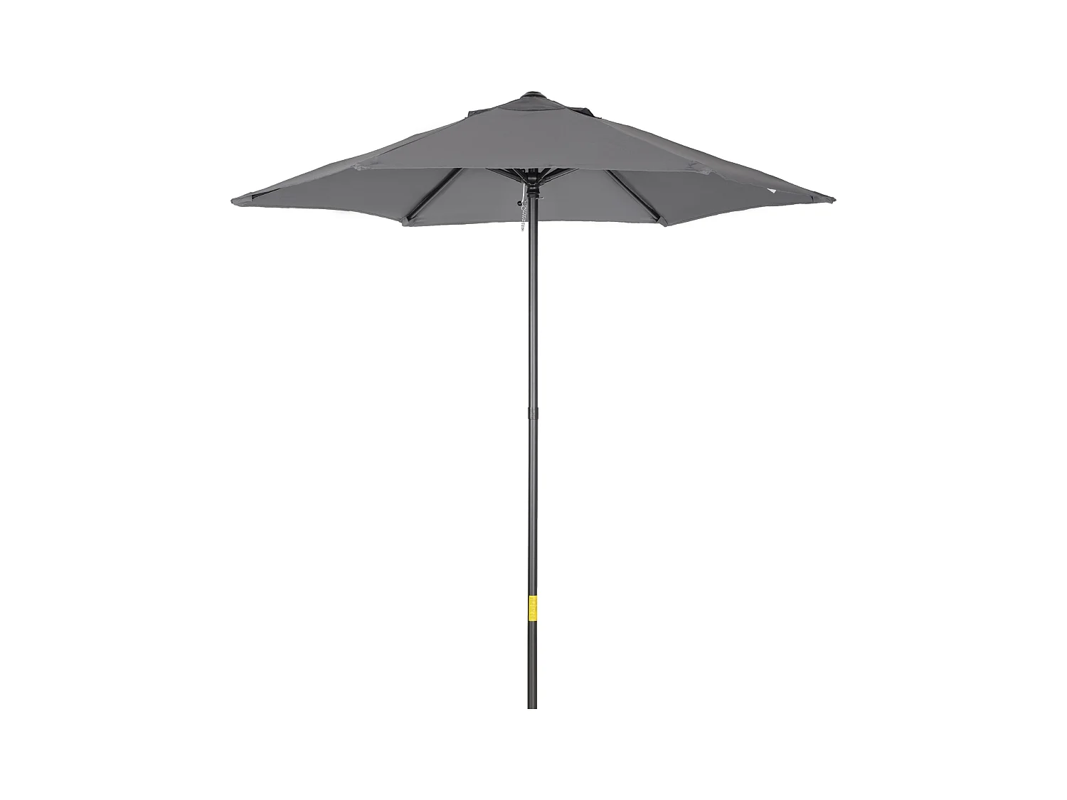 Draaibare tuinparasol met kantelfunctie, polyesterstof, 196 cm, donkergrijs (196x196x204 cm)