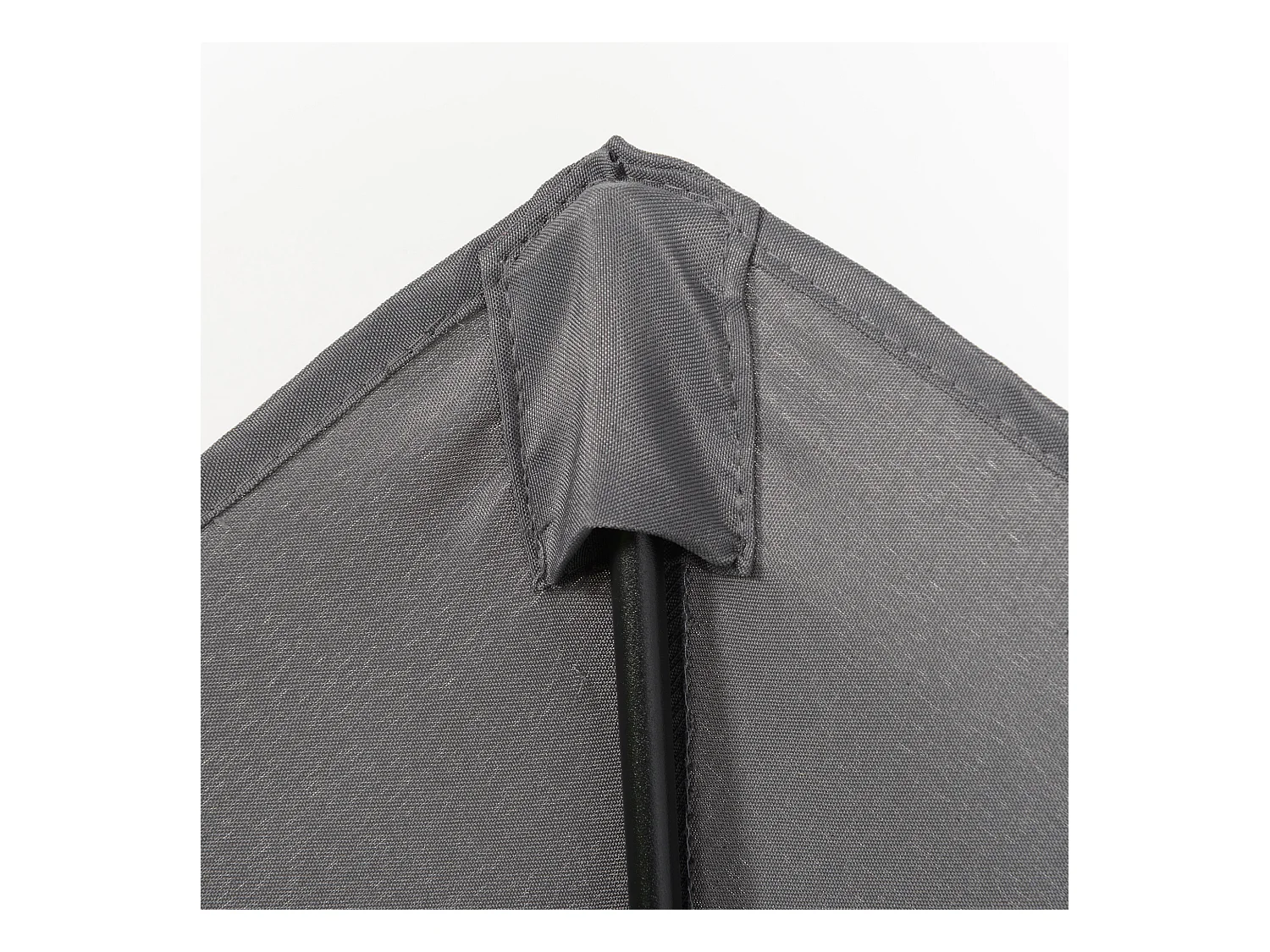 Draaibare tuinparasol met kantelfunctie, polyesterstof, 196 cm, donkergrijs (196x196x204 cm)