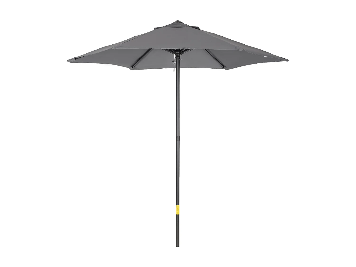 Sombrilla de jardín giratoria con función de inclinación, tejido de poliéster, 196 cm, gris oscuro (196x196x204 cm)