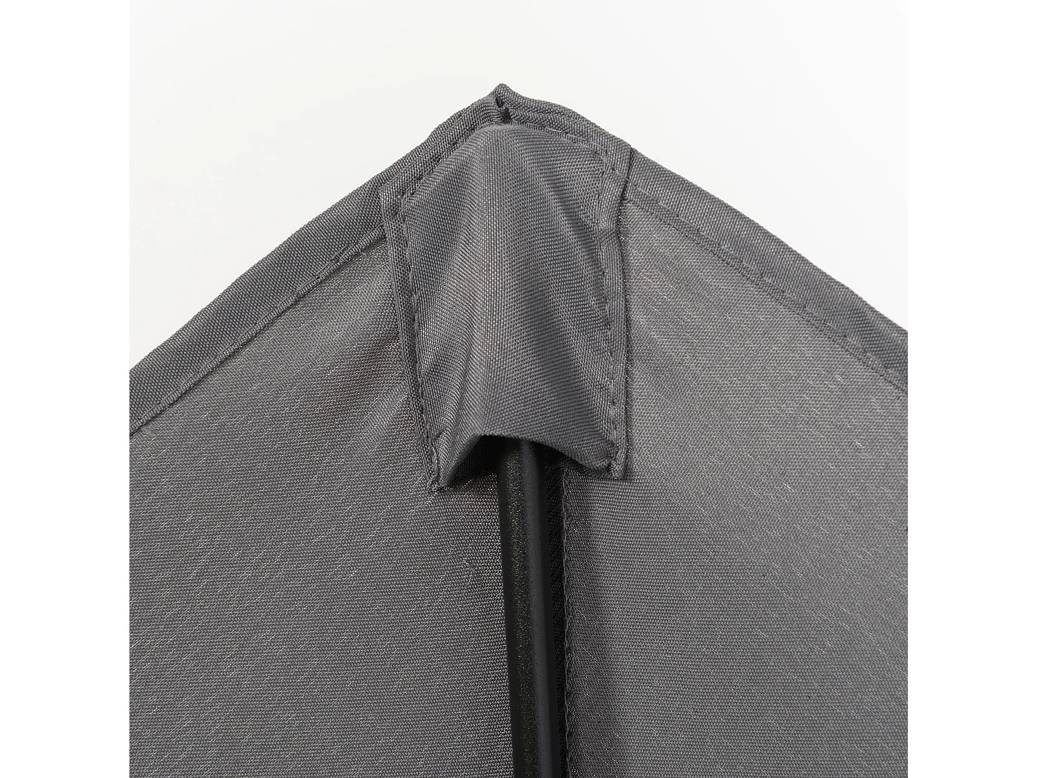 Sombrilla de jardín giratoria con función de inclinación, tejido de poliéster, 196 cm, gris oscuro (196x196x204 cm)