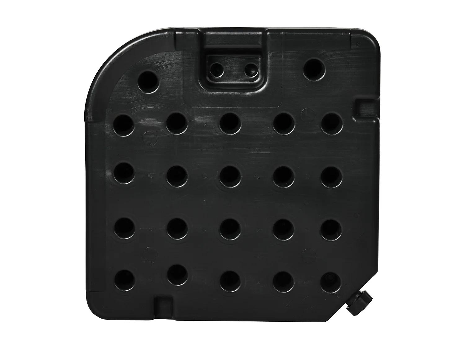 Gewichten voor zweefparasol, 4 stuks, vulbaar met 80 kg zand of 60 kg water, HDPE, zwart (100x100x8 cm)