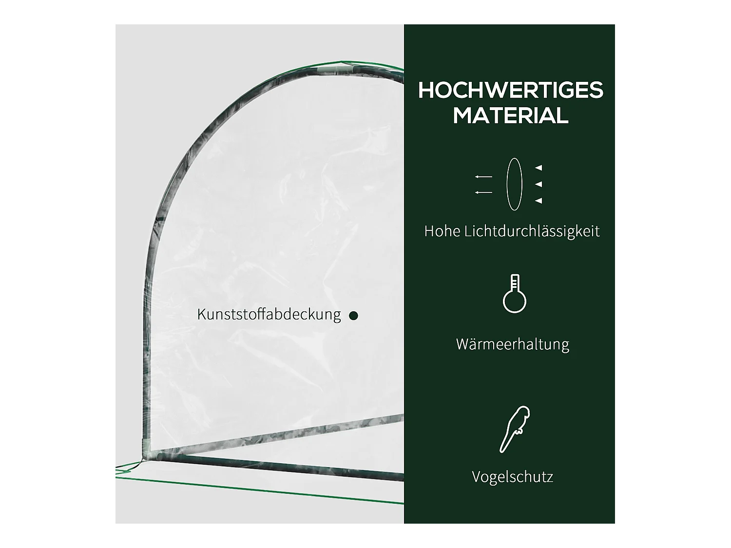 Tuinkas met deur, metaal en kunststof, 200x100x80 cm, groen