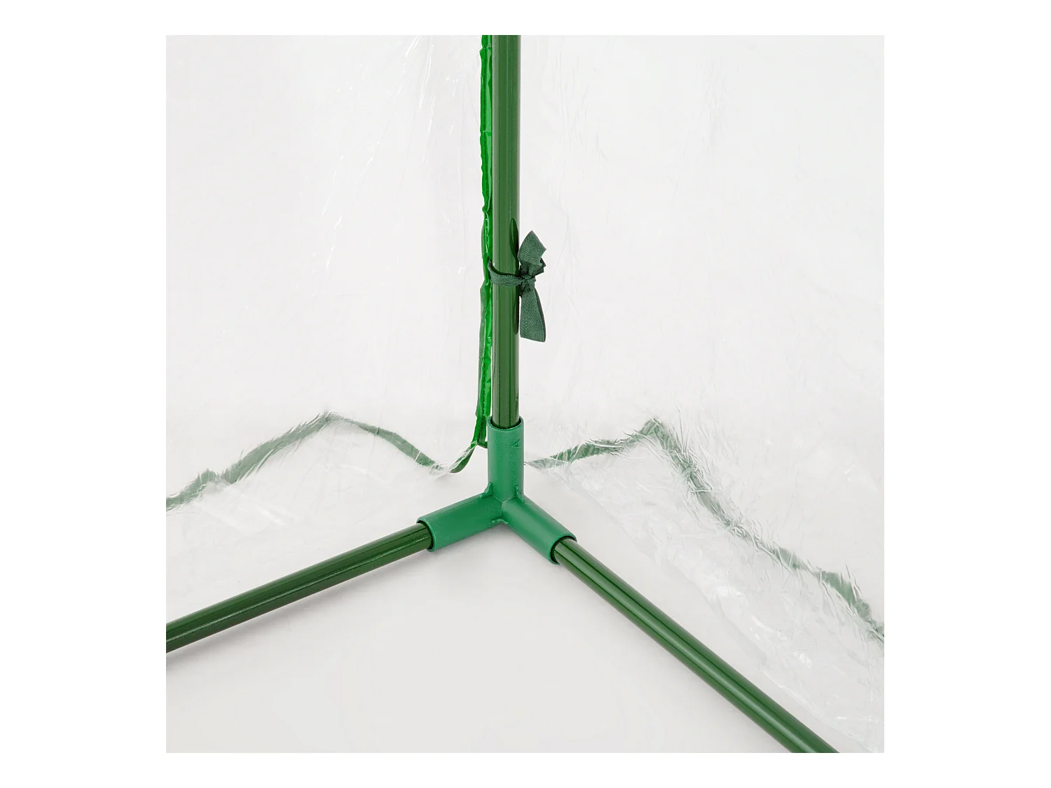 Tuinkas met deur, metaal en kunststof, 200x100x80 cm, groen