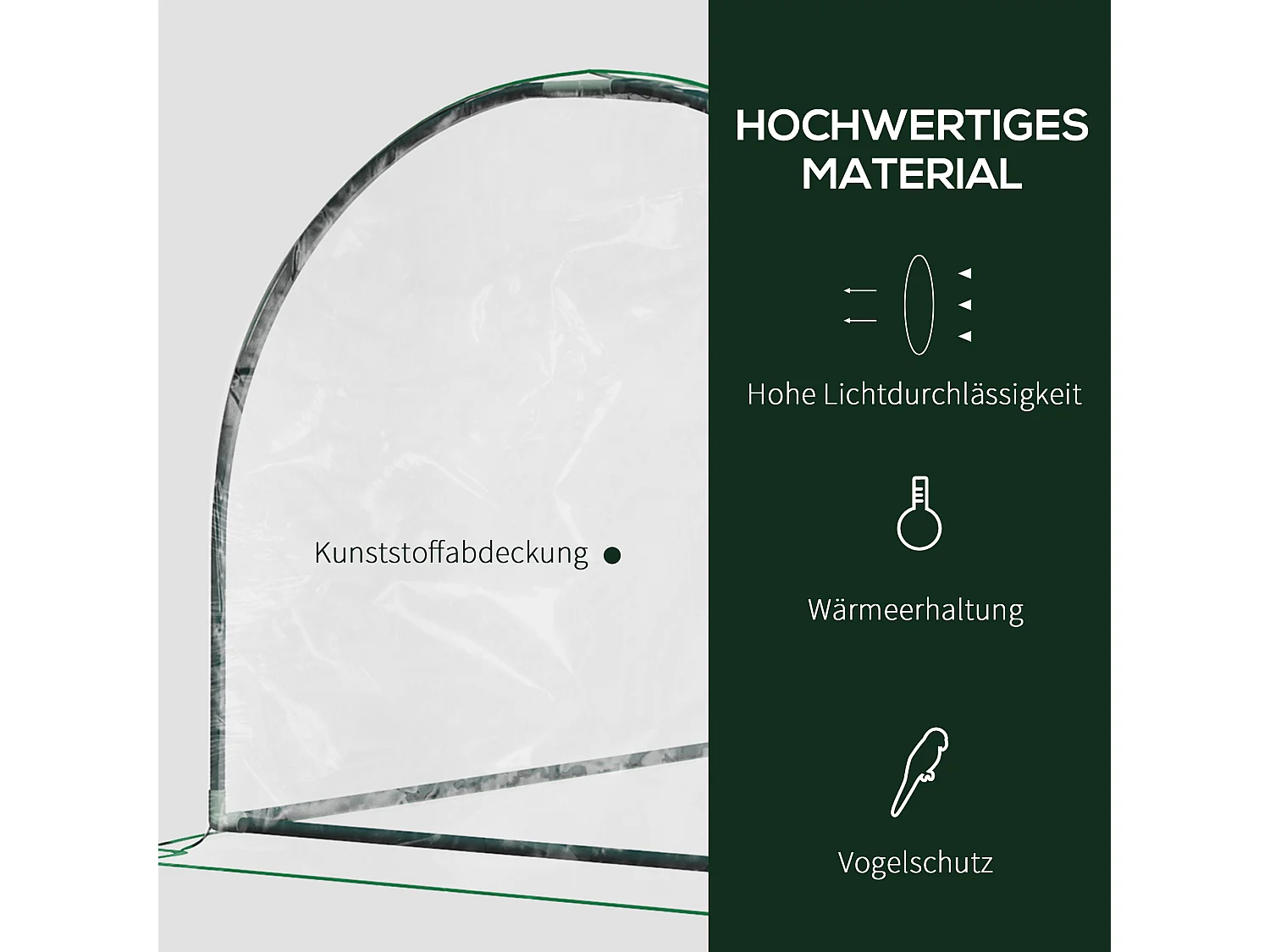 Serre de jardin avec porte, en métal et plastique, 200x100x80 cm, verte