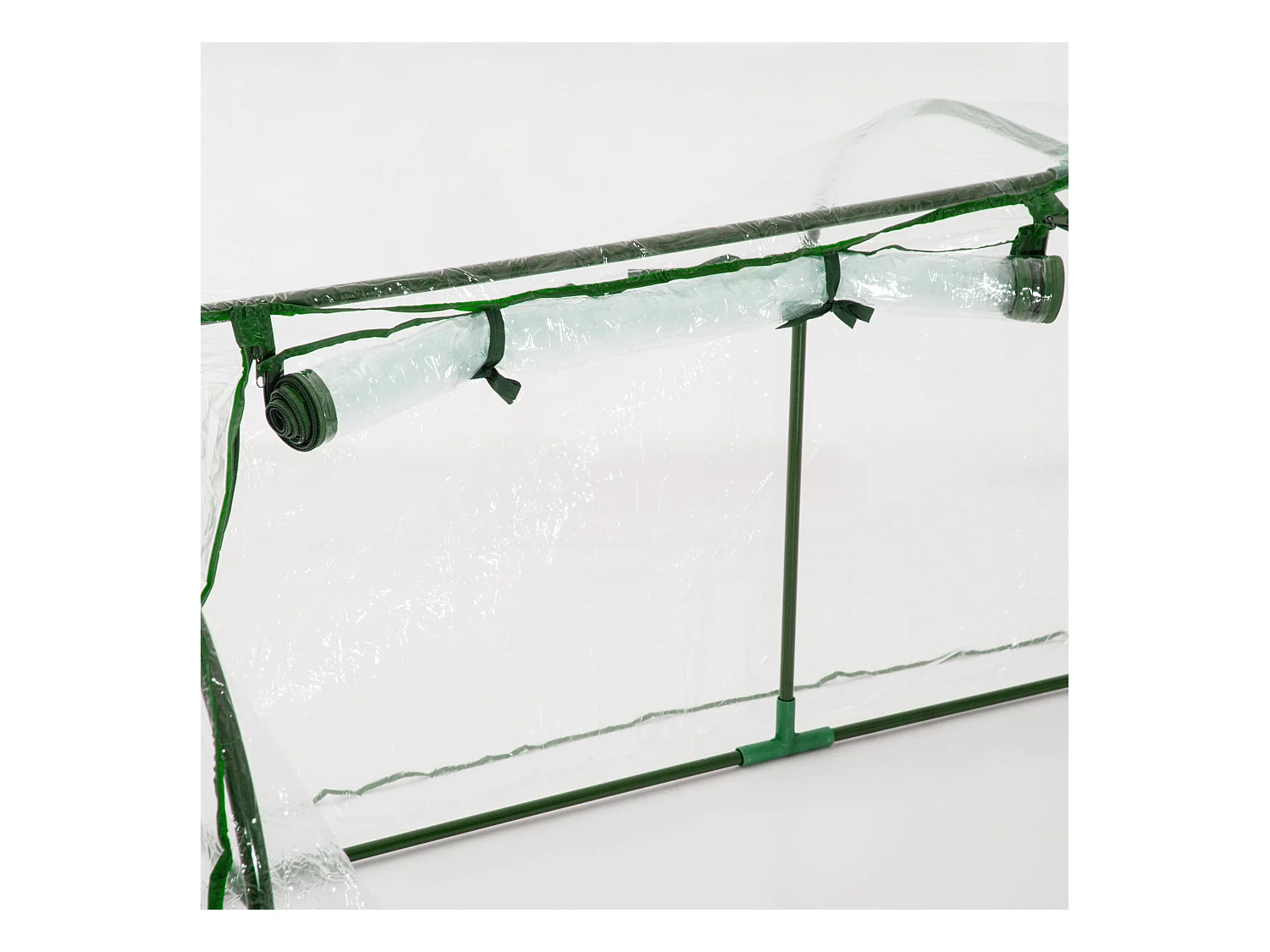 Serre de jardin avec porte, en métal et plastique, 200x100x80 cm, verte