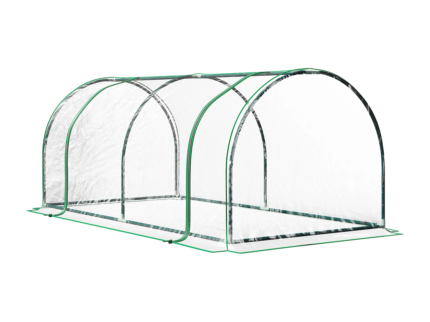 Serre de jardin avec porte, en métal et plastique, 200x100x80 cm, verte