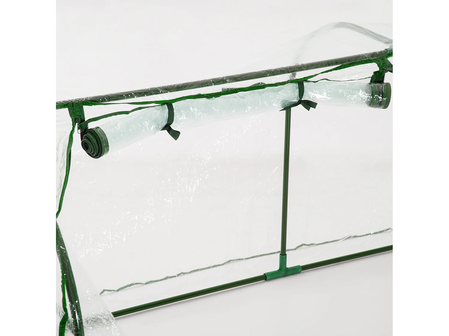 Serre de jardin avec porte, en métal et plastique, 200x100x80 cm, verte