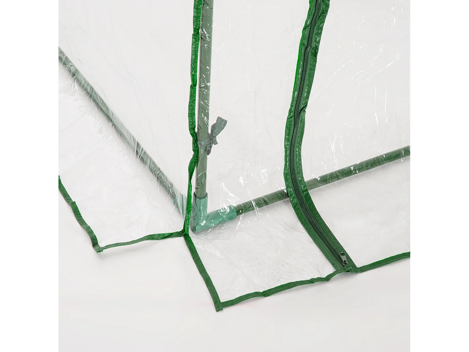 Serre de jardin avec porte, en métal et plastique, 200x100x80 cm, verte